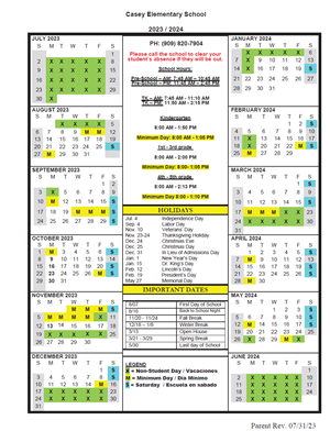 Casey Calendar